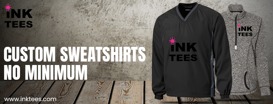 Custom sweatshirts no minimum