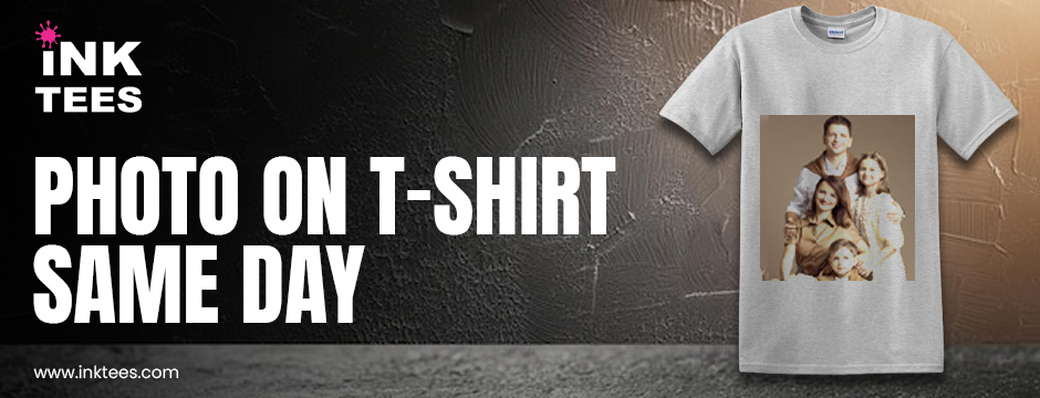 photo on a t-shirt the same day